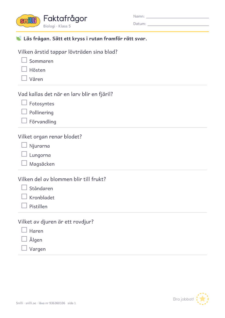 Förhandsvisning av läxan