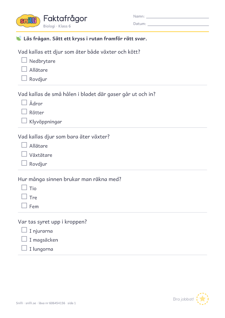Förhandsvisning av läxan