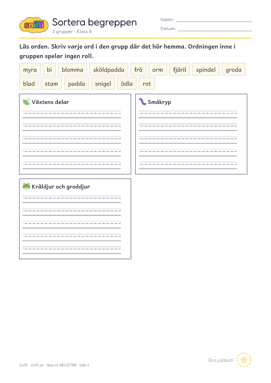 Förhandsvisning av läxan