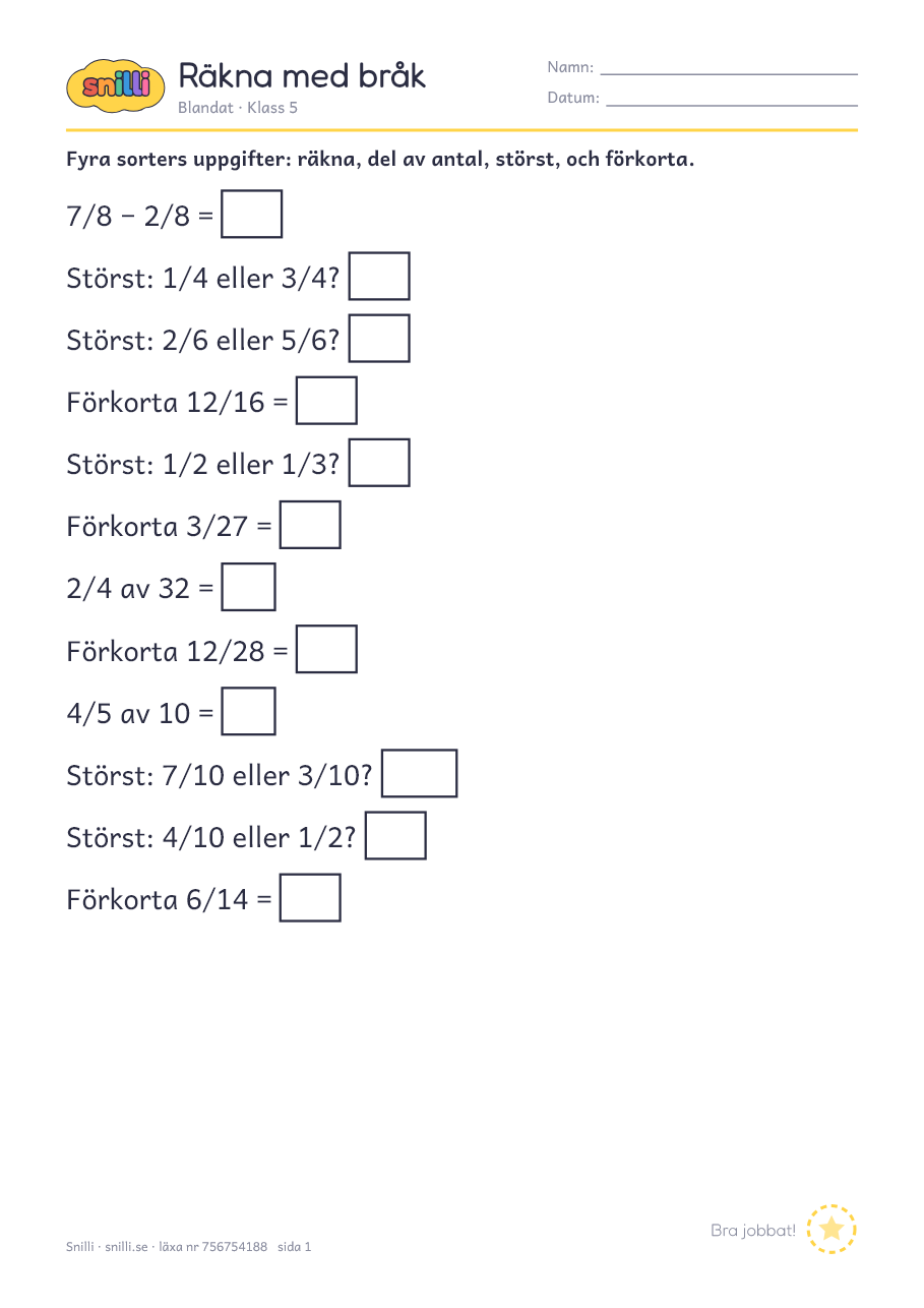 Förhandsvisning av läxan