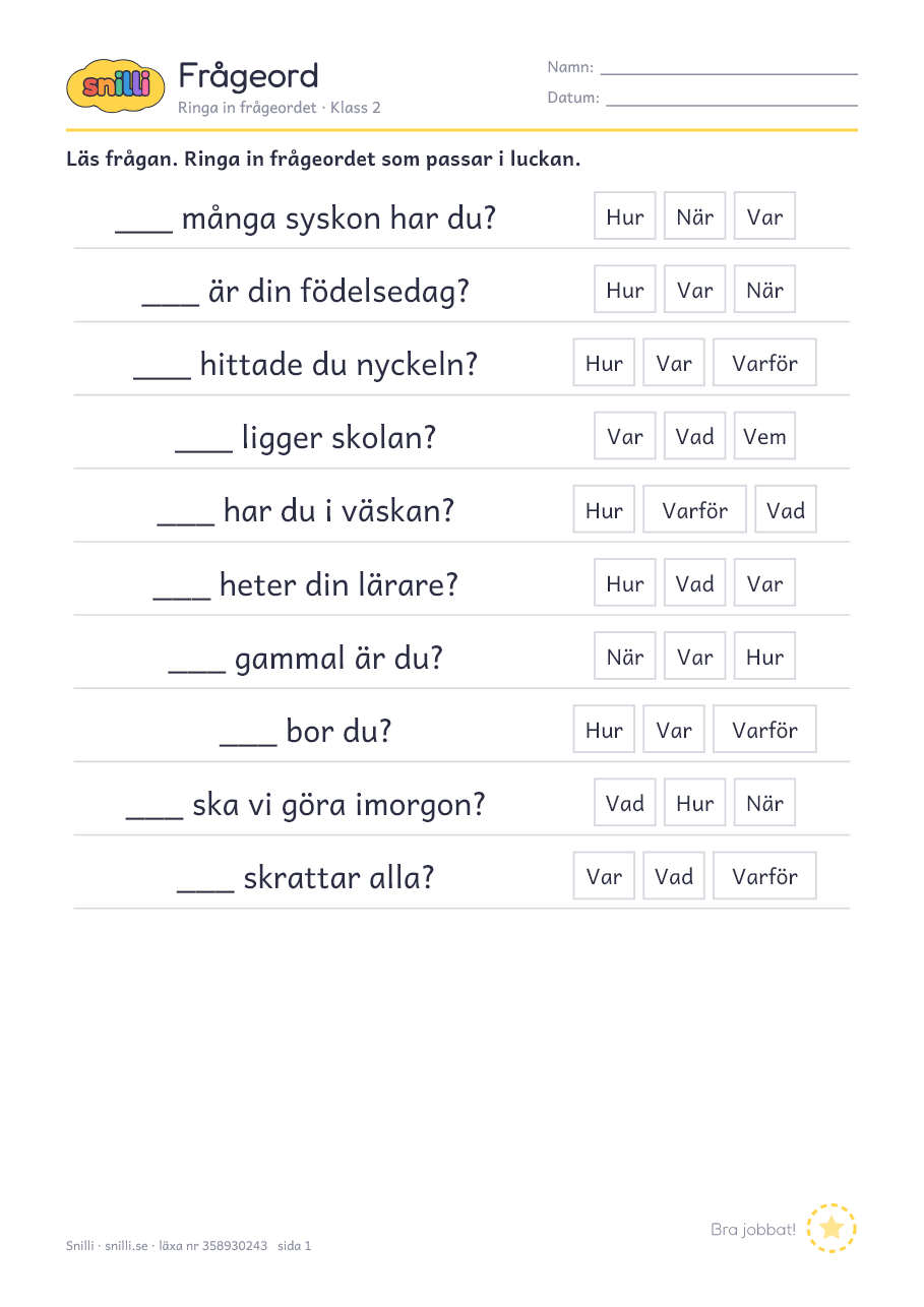 Förhandsvisning av läxan