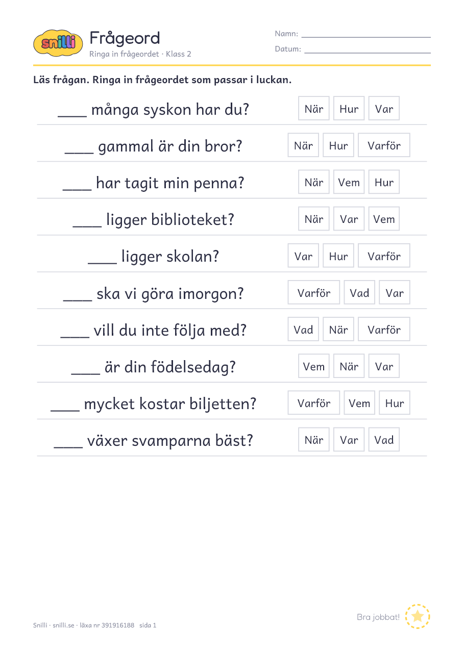 Förhandsvisning av läxan