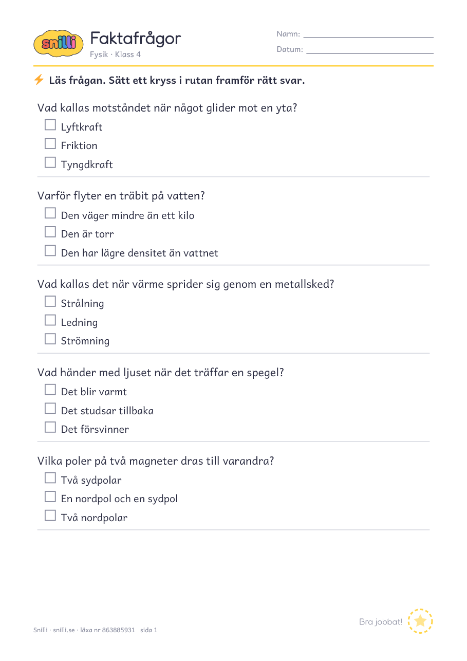Förhandsvisning av läxan
