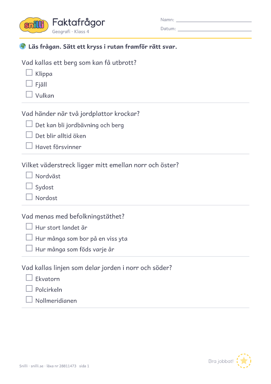 Förhandsvisning av läxan
