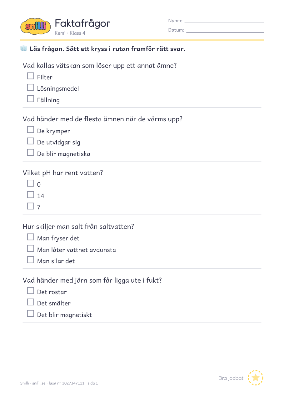 Förhandsvisning av läxan