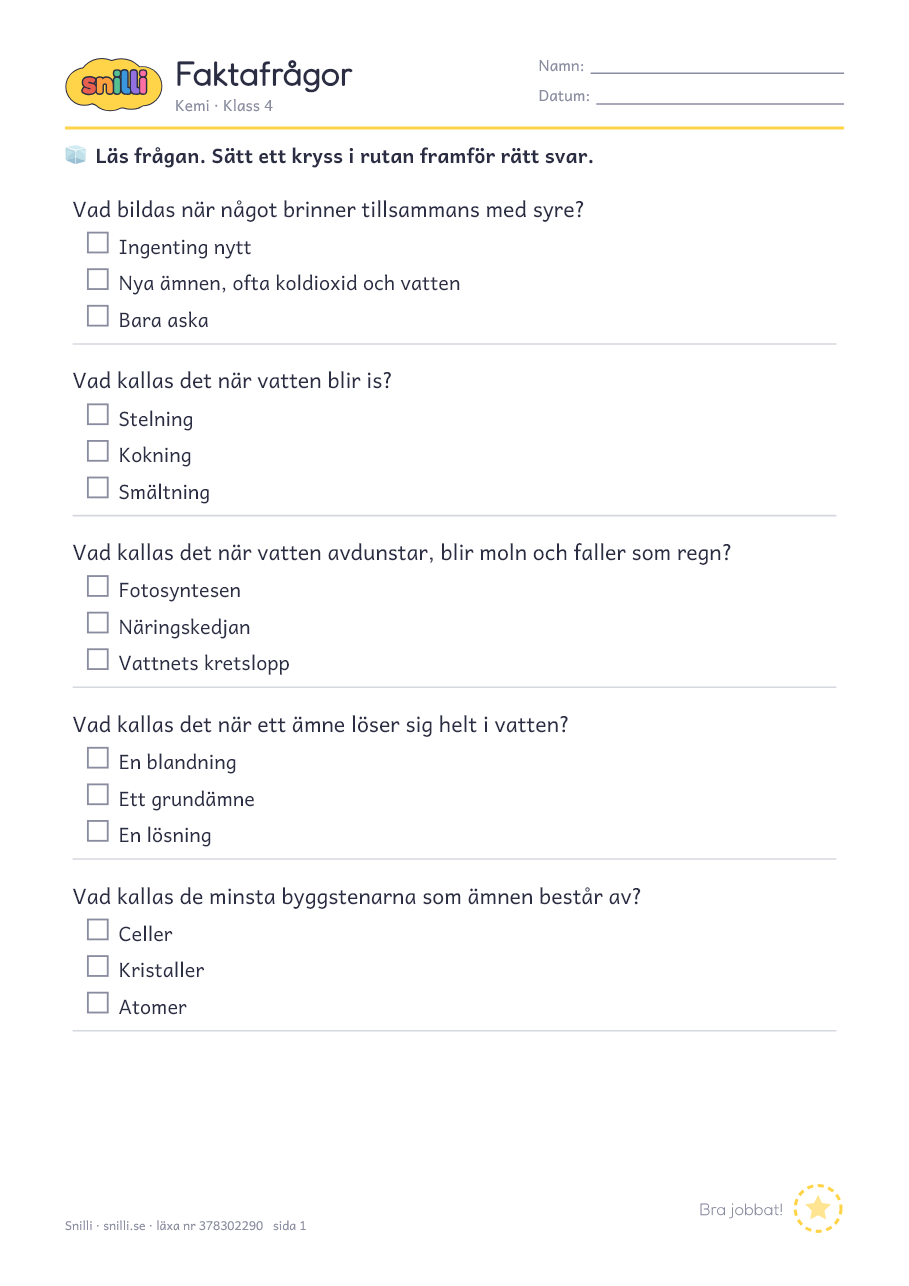 Förhandsvisning av läxan