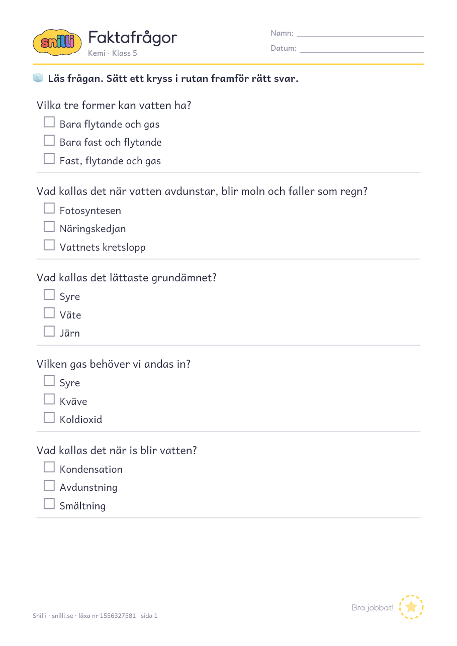 Förhandsvisning av läxan