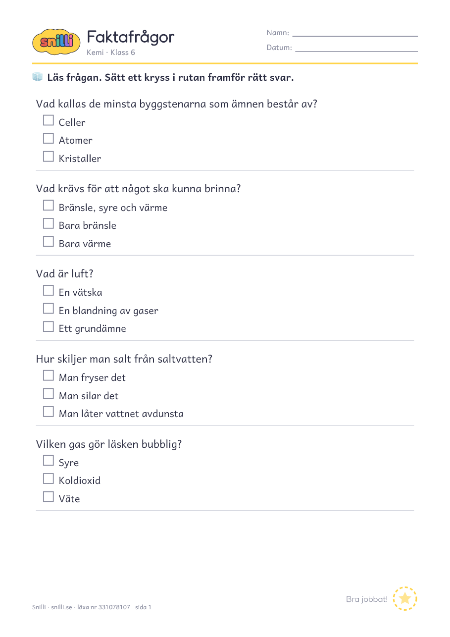 Förhandsvisning av läxan