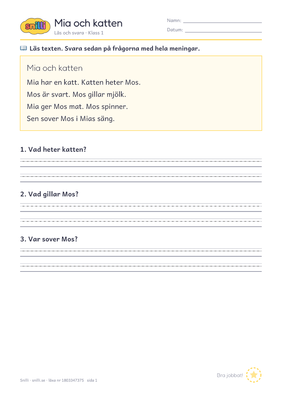 Förhandsvisning av läxan