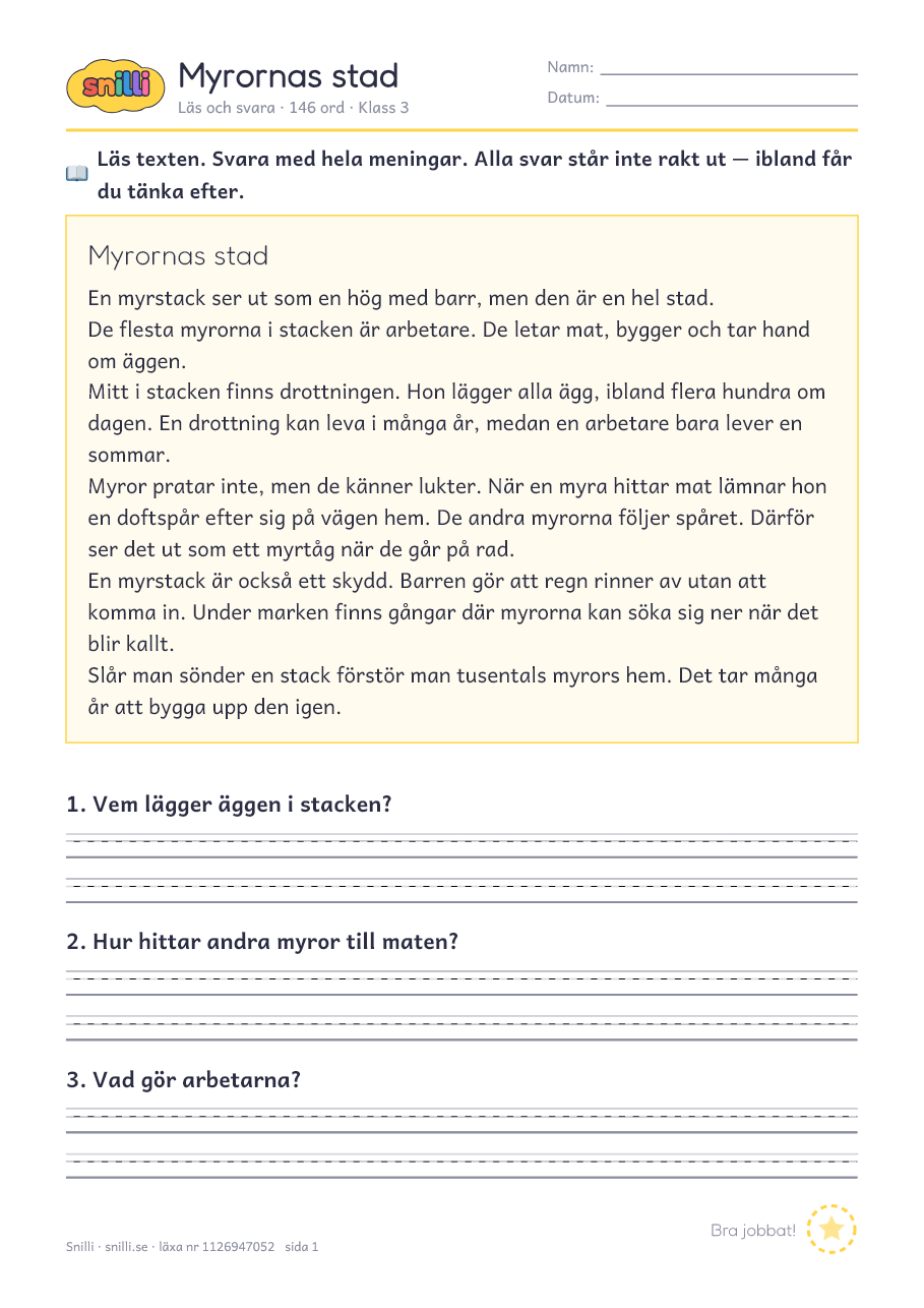 Förhandsvisning av läxan