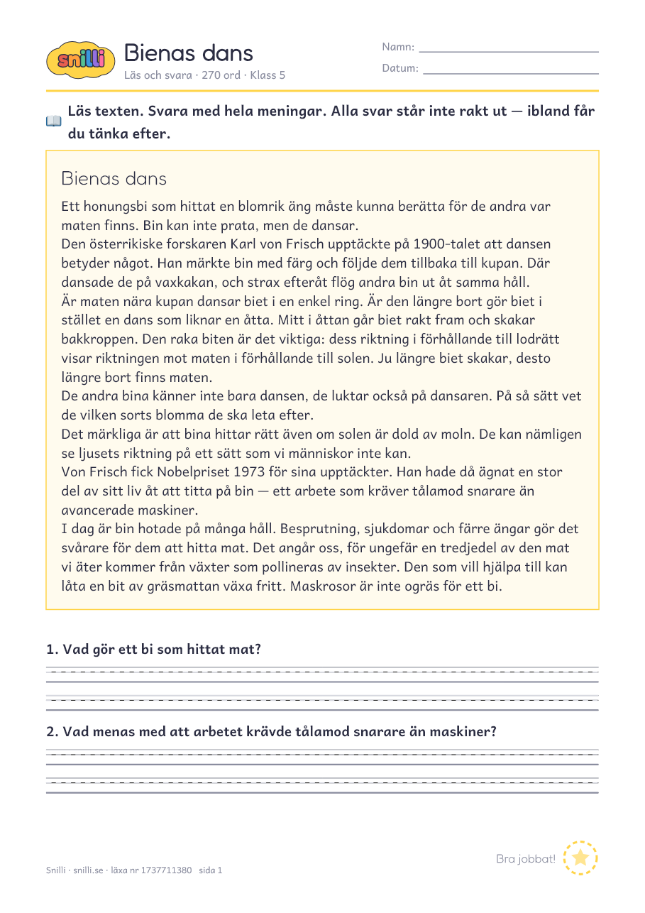 Förhandsvisning av läxan