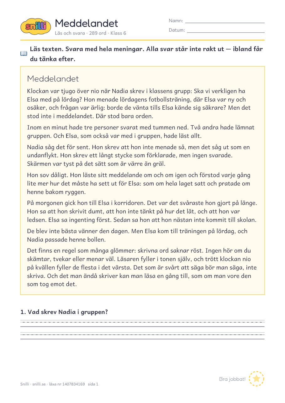 Förhandsvisning av läxan