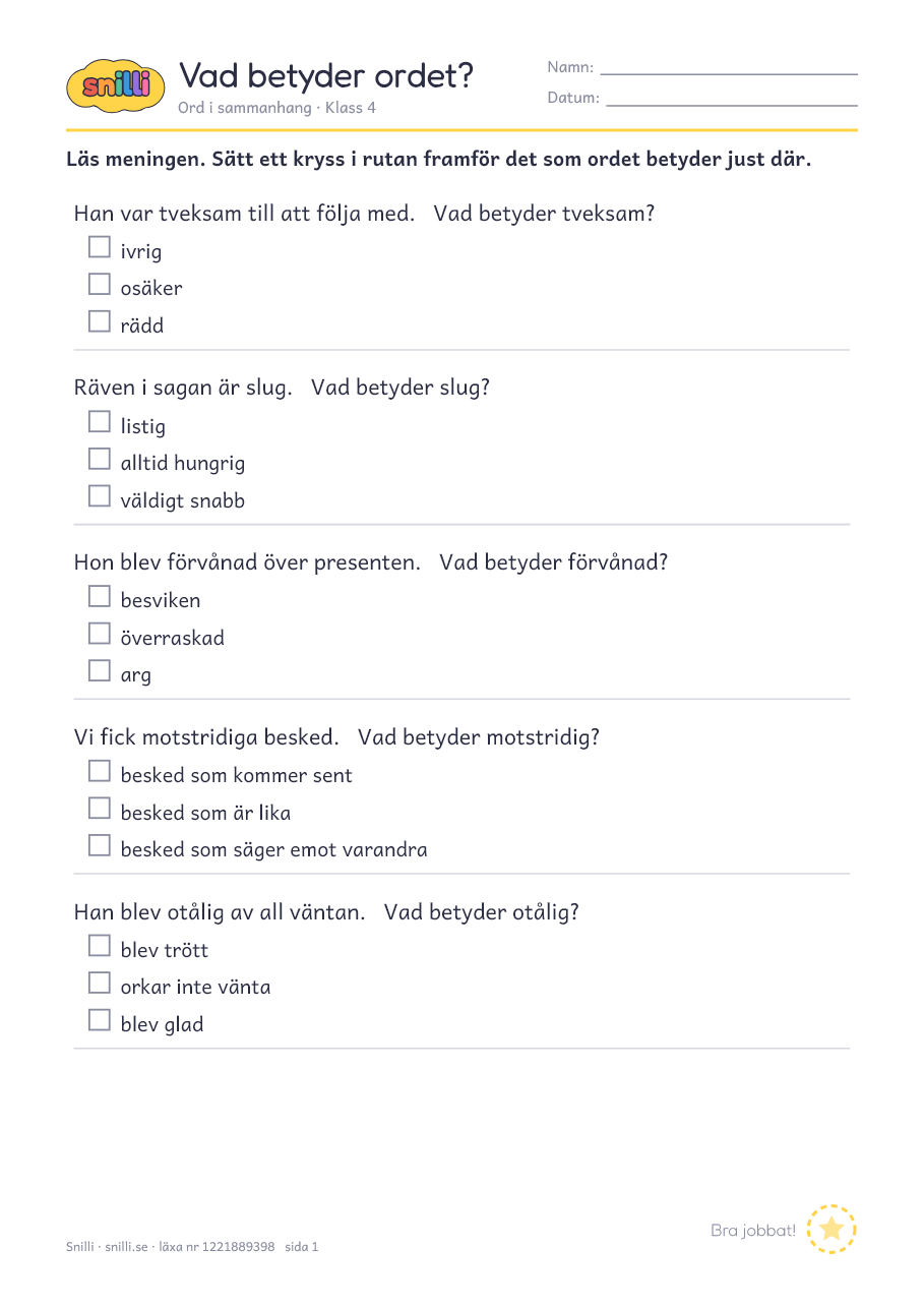 Förhandsvisning av läxan
