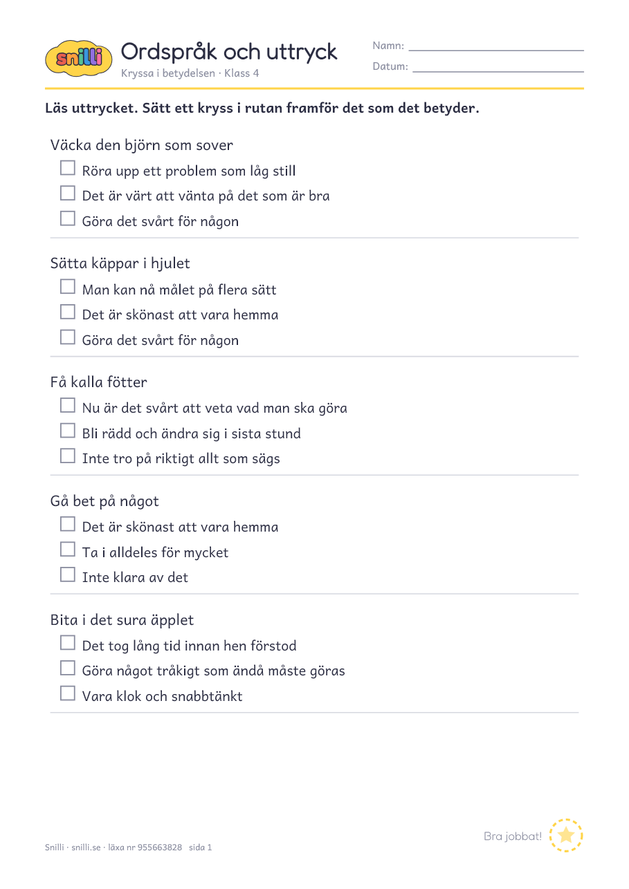 Förhandsvisning av läxan