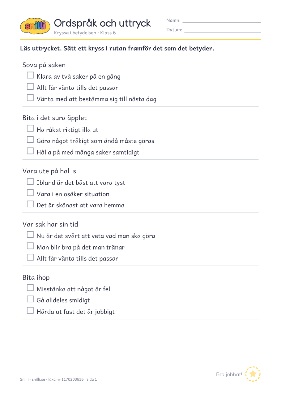 Förhandsvisning av läxan