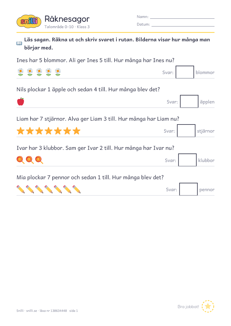 Förhandsvisning av läxan