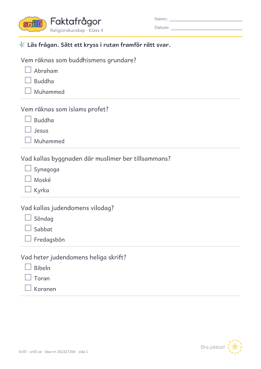 Förhandsvisning av läxan