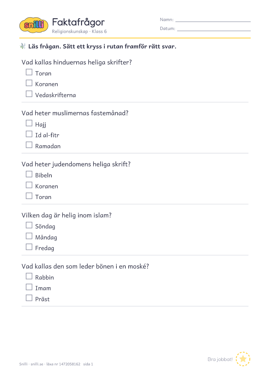 Förhandsvisning av läxan