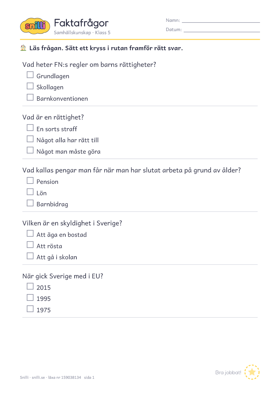 Förhandsvisning av läxan