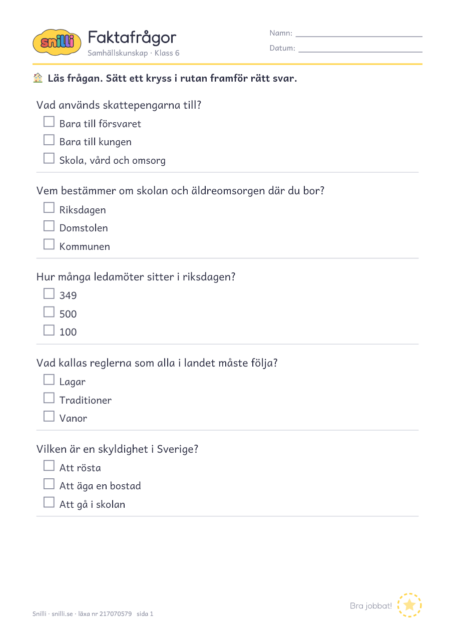 Förhandsvisning av läxan