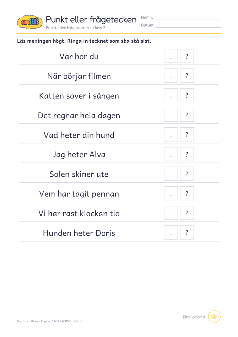 Förhandsvisning av läxan