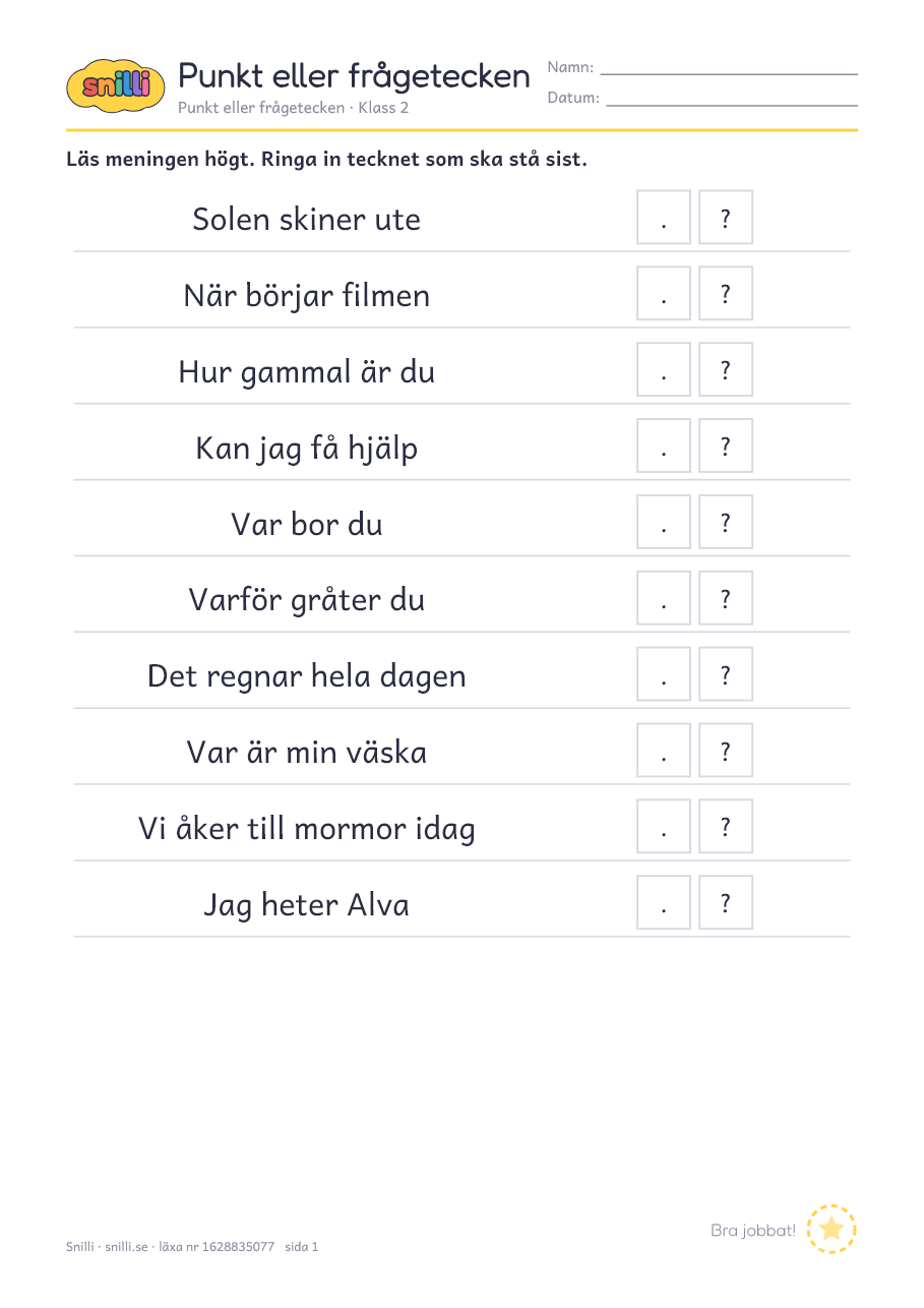 Förhandsvisning av läxan