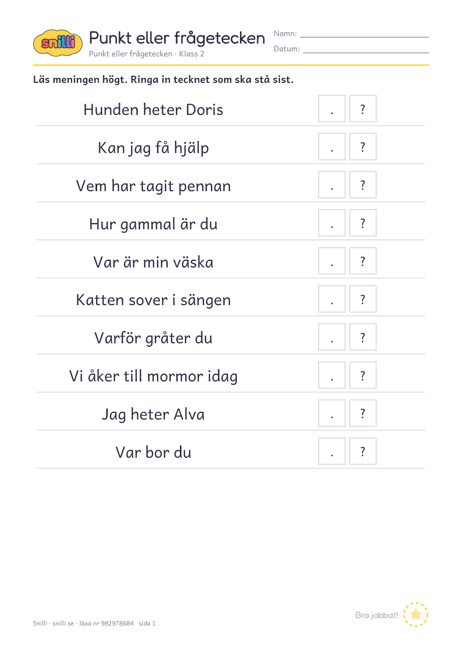 Förhandsvisning av läxan