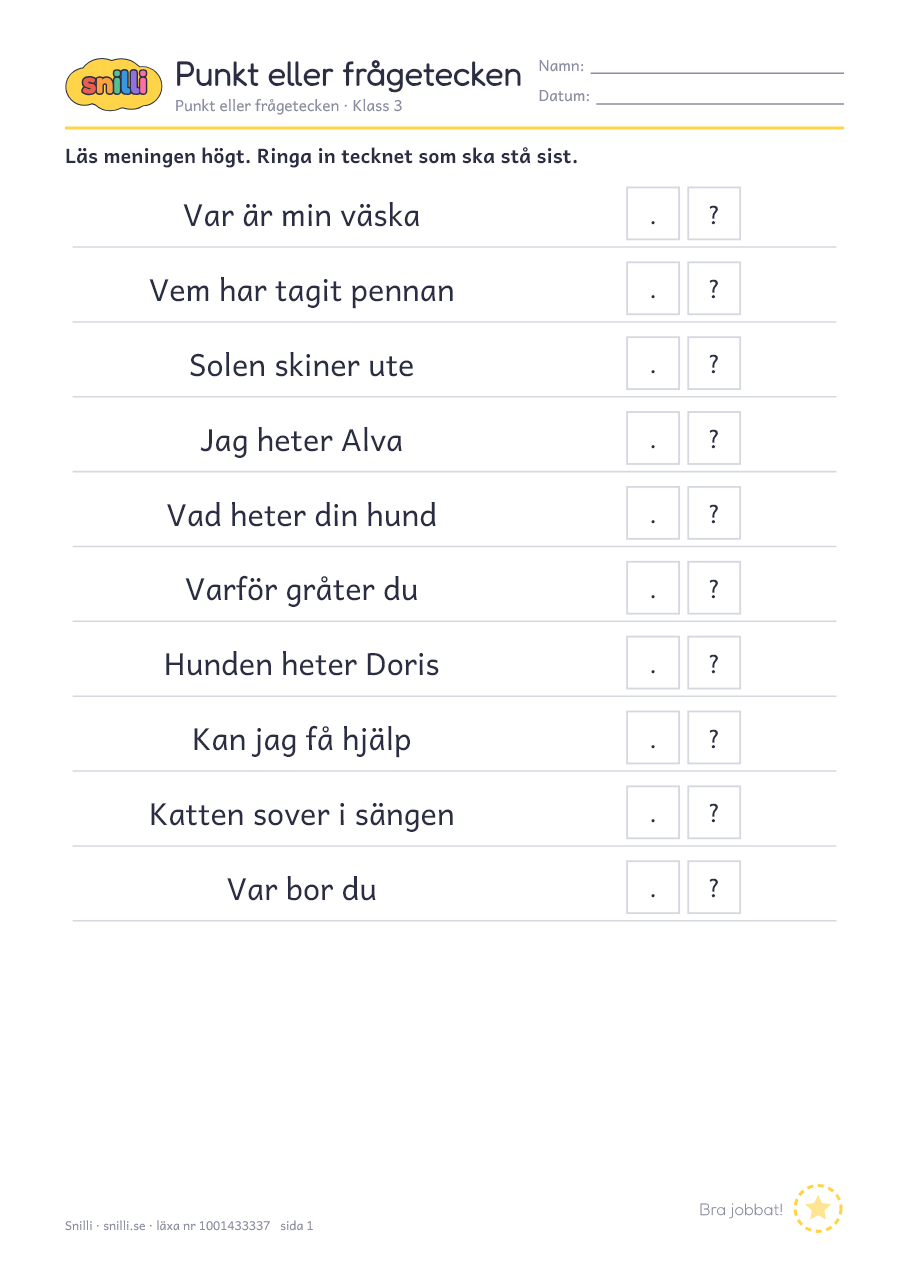 Förhandsvisning av läxan