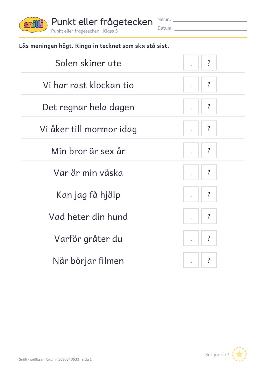 Förhandsvisning av läxan