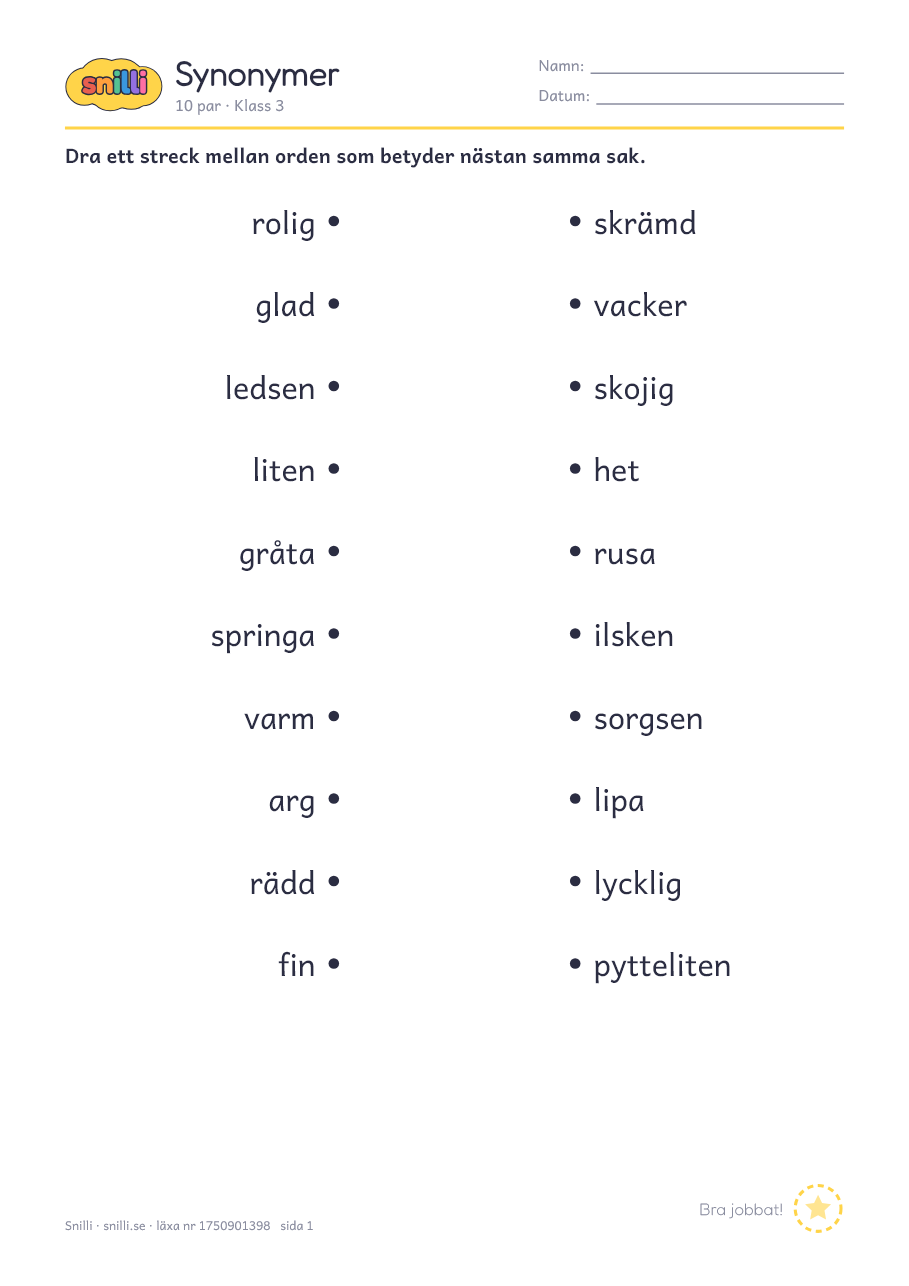 Förhandsvisning av läxan