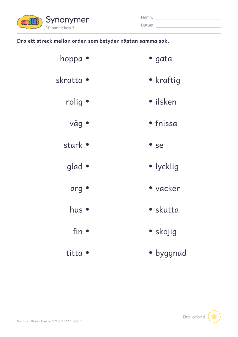 Förhandsvisning av läxan