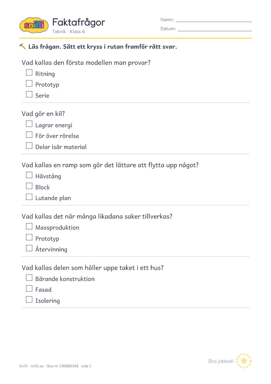 Förhandsvisning av läxan