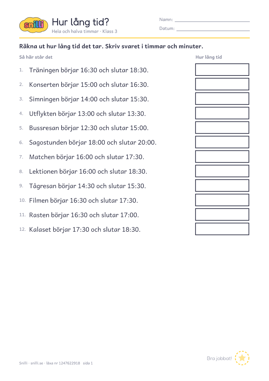 Förhandsvisning av läxan