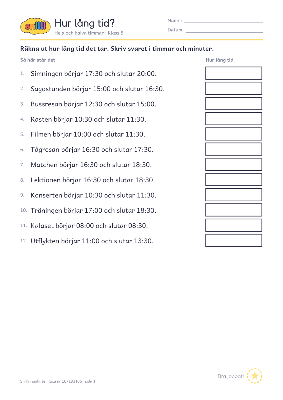 Förhandsvisning av läxan