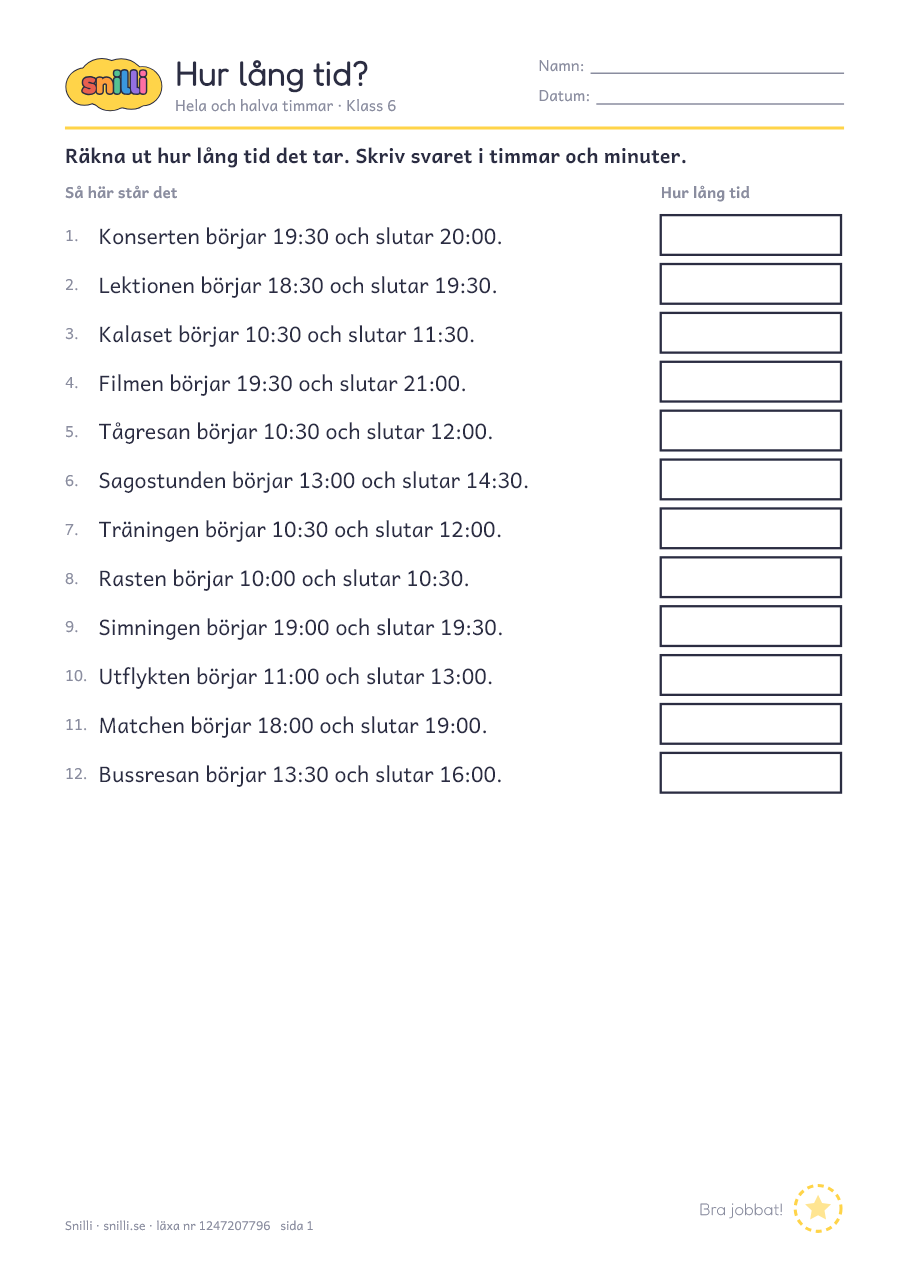 Förhandsvisning av läxan